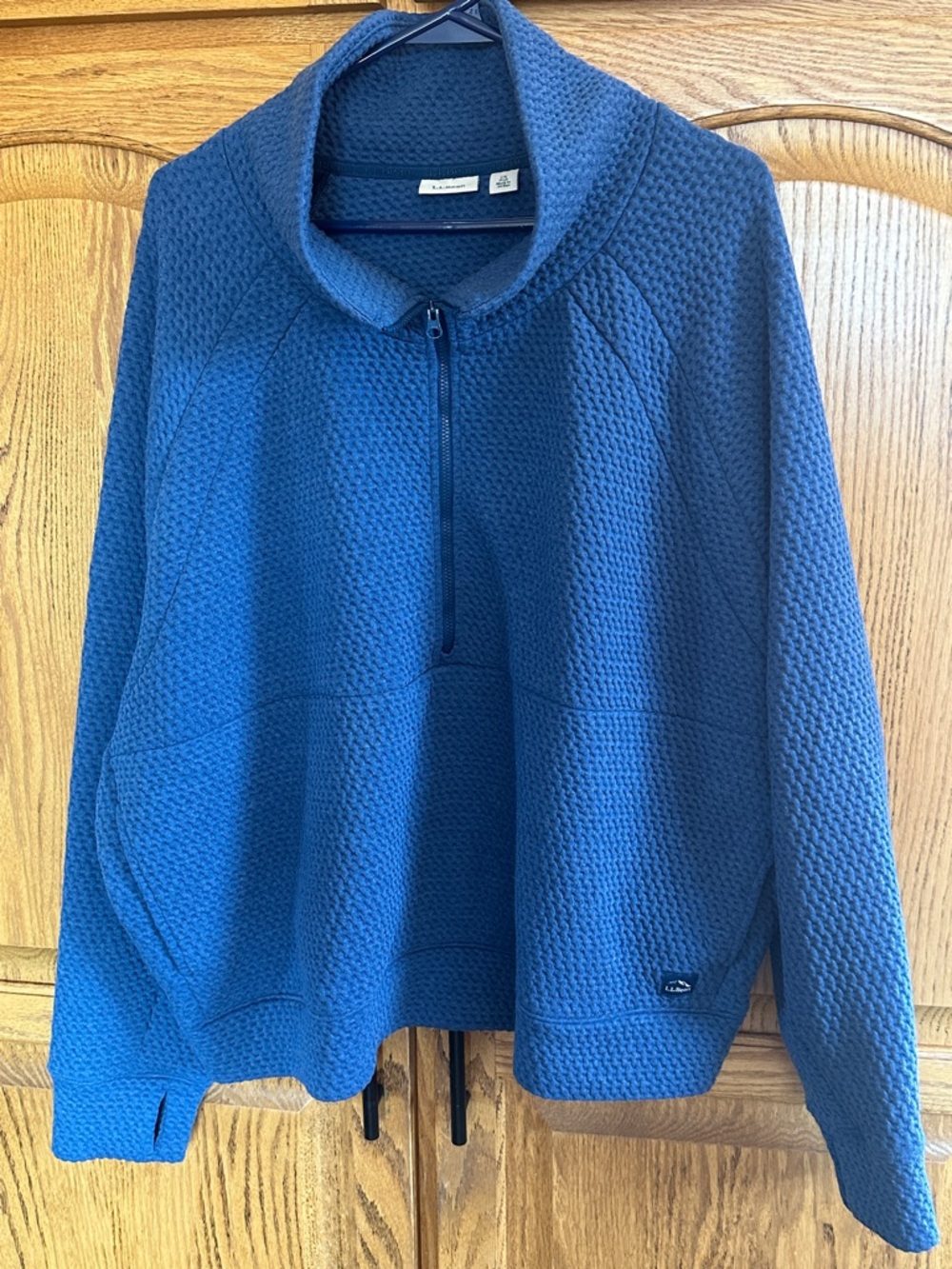L.L. Bean Women’s Ridge-knit Half-zip Pullover Oversized Size 2X